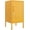 Mustard, variant on Single Door Lockable Metal End Table Modern Storage Cabinet Minimalist Room Side Table Adjustable Height Cold Rolled Steel Frame Multifunctional Home Table Yellow Size: 28”H x 13.8”W x 15”D