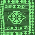 thumbnail image 1 of Ahgly Company Indoor Square Southwestern Emerald Green Country Area Rugs, 3' Square, 1 of 4