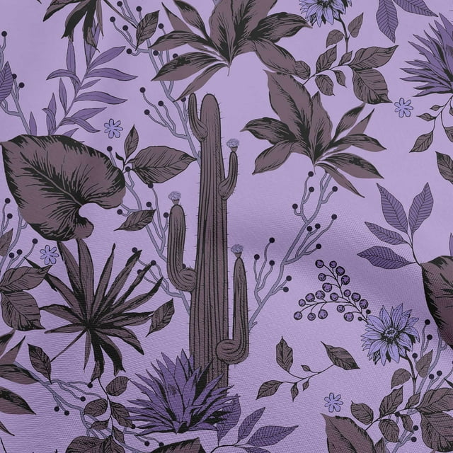 oneOone Velvet Purple Fabric Tropical Sewing Craft Projects Fabric Prints By Yard 58 Inch Wide