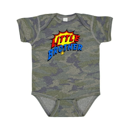 

Inktastic Little Brother Superhero Gift Baby Boy Bodysuit