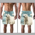 thumbnail image 3 of luoweisi Men's Beach Shorts Quick Dry Swim Trunks with Mesh Lining Polar Bear M, 3 of 5