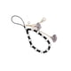thumbnail image 1 of Seitruly Correas para teléfono móvil, cordón de flores de cristal, correa de llavero con cuentas a la moda, de cuerda colgante, adornos para Electrónica En blanco y negro, 1 of 6