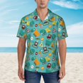 thumbnail image 4 of Lsque Trucks And Excavators pattern Hawaiian Shirt for Men, Unisex Summer Beach Casual Short Sleeve Button Down Shirts-Small, 4 of 9