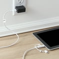 thumbnail image 2 of onn. 3 ft Tri-Tip to Lightning Micro USB Cable, White, 2 of 7