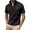 Black, variant on Men's Glue Half Zip Short Sleeve Men's Summer Stand Collar Stretch T Shirt Sports Ice T Shirt Workout T Shirts for Men