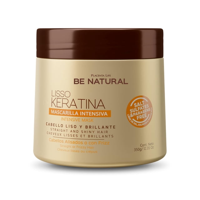 Mascarilla capilar PLACENTA LIFE BE NATURAL LISSO KERATINA 350ml