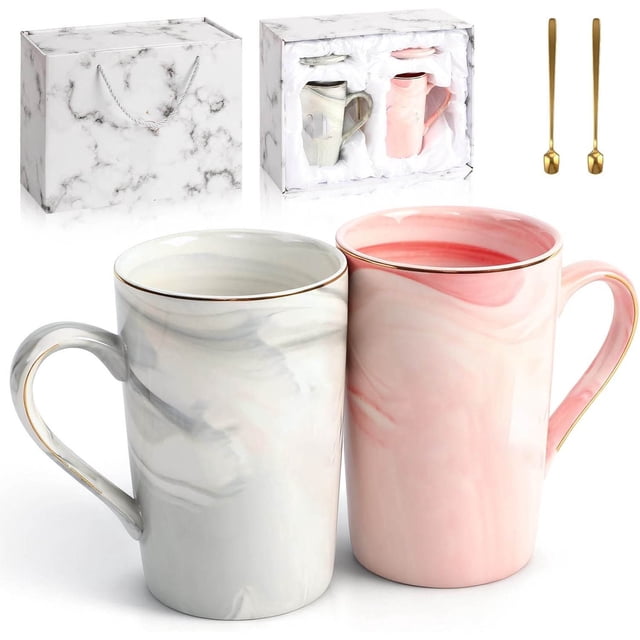 Pareja Juego De Tazas De Café, Exquisitas Tazas De Café De Cerámica Estilo Nórdico, Taza de Moda Es El Regalo Perfecto Para Cumpleaños, Aniversarios, San Valentín o Para Tu Pareja