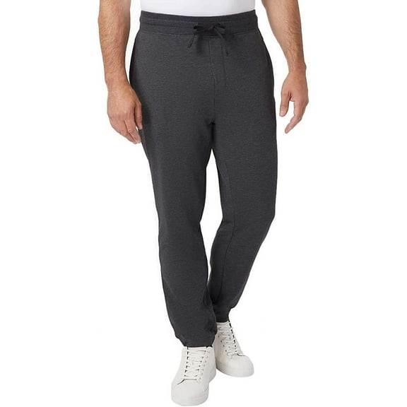 32 Degrees Men’s French Terry Jogger (Black, Large)