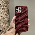 thumbnail image 3 of Funda de teléfono con patrón de volantes de satén de onda 3D, cubierta trasera de Color sólido para iPhone 15, 14, 13, 12, 11 Pro Max, 15, 14plus, X, XR, XS Max, 7, 8 Plus, 3 of 5