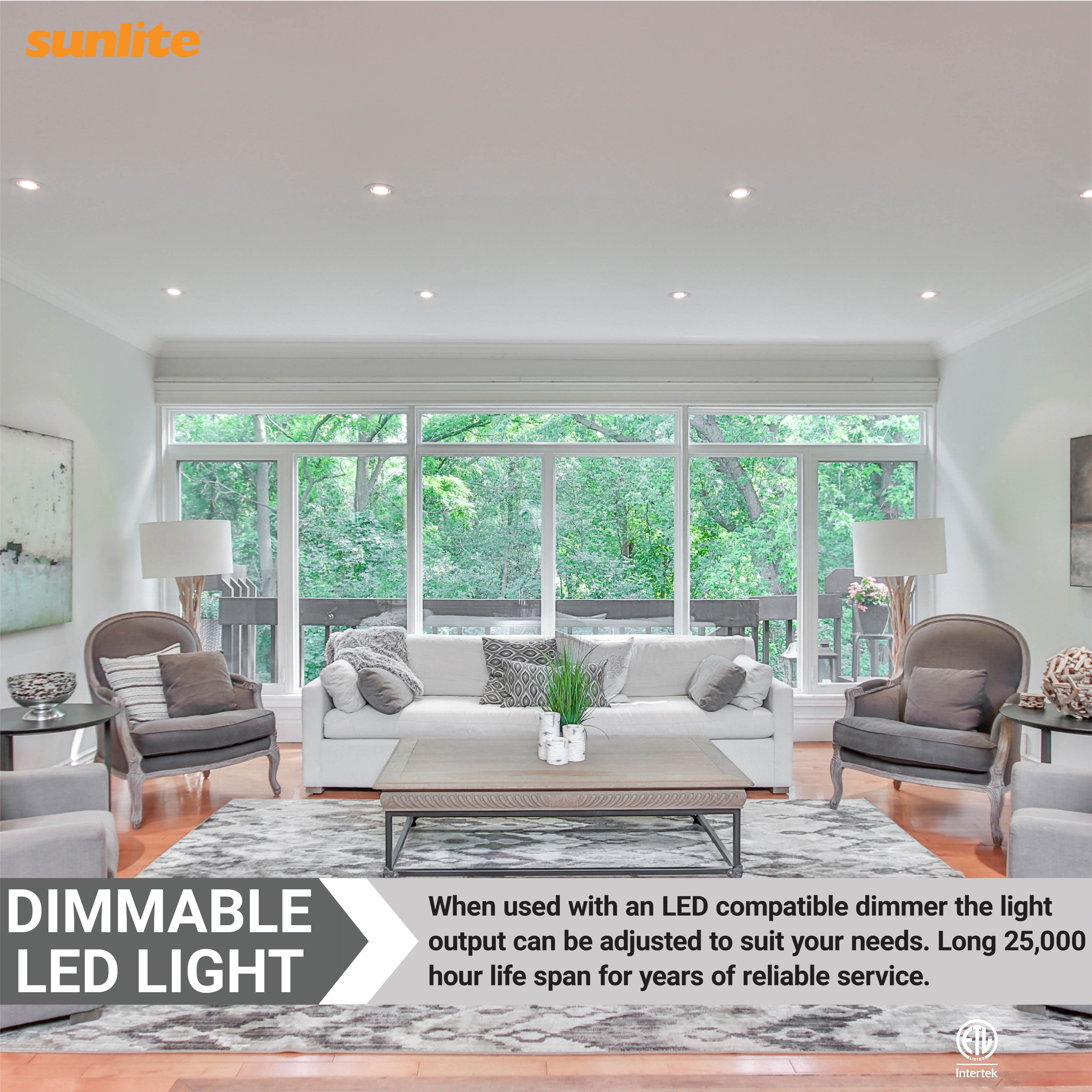 Sunlite LED PAR30 Short Neck Flood Light Bulb, 9 Watts, (75W Equivalent), 850 Lumens, Medium Screw (E26) Base, Dimmable, ETL Listed, 5000K Daylight, 6 Count