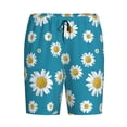 thumbnail image 4 of Wukai Daisies Flowers Men’s Short Pajama Pants With Pockets Soft Sleep Pj Shorts for Men-3X-Large, 4 of 6