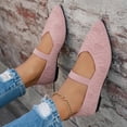 thumbnail image 4 of DIVVce Mary Jane Shoes Women Knit Pointed Toe Comfortable Slip On Casual Breathable Lightweight Daily Footwear, 4 of 8