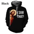thumbnail image 2 of Sudadera con capucha divertida de Jesús para hombre, sudadera con estampado gráfico de la letra "Dios, vi esa letra", sudadera informal de manga larga de gran tamaño para hombre y mujer, 2 of 4