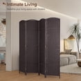 thumbnail image 5 of Room Divider 4 Panel 5.57 FT Tall Privacy Screen Waterproof Wood Frame Partition Room Dividers and Folding Privacy Screens Freestanding Wall Divider Indoor and Outdoor for Portable Room Separation, 5 of 7