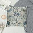 thumbnail image 2 of Awypu Spring Dusty Blue Floral Pillow Covers Vintage Wild Flower Herbs Plant Butterfly Decorative Pillow Cases Botanical Farmhouse Cushion Covers Home Decor For Sofa Couch Outdoor Set of, 2 of 5