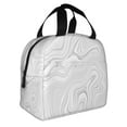 thumbnail image 2 of Reusable Lunch Bag, Insulated Lunch Bag for Women Men - White Marbling Tote Lunch Bag, Picnic School Work Office, 2 of 9