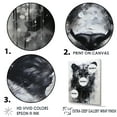thumbnail image 3 of Designart "Portrait Of The Panther'S Black And White Gaze" Animals Panther Floater Framed Canvas Prints, 3 of 5