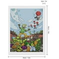 thumbnail image 2 of Diamond Arts Kits for Adults - Plants Vs Zombies Full Drill Diamond Arts for Beginners, Round 5D Paint with Diamonds Gem Art Painting Kits for Home Wall Decor Gifts 12"x16", 2 of 8