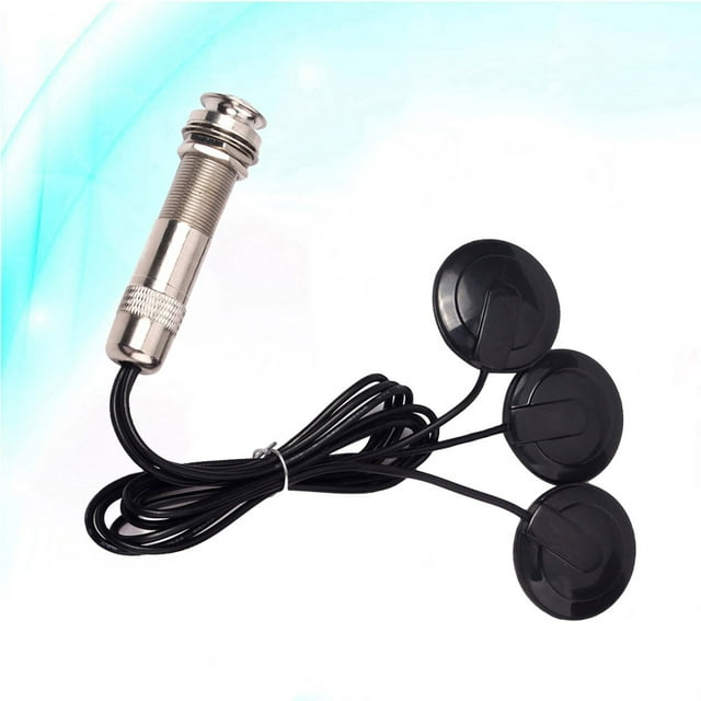 unbranded Pickup Para Guitarra Acústica Con Sensor Piezo 3 Y Jack 635 Mm Color Negro