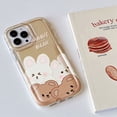 thumbnail image 1 of Funda de teléfono a prueba de golpes para iPhone, carcasa a prueba de golpes para iPhone 11, 14 Pro Max, 7, 8 Plus, 12, 13, XR, X, XS, SE 2022, 6S, lindo oso, conejo Fivean LED, 1 of 1