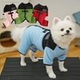 thumbnail image 6 of Dog Cat Winter Clothes L Size Blue Four Legged Fleece Warm Suit with Leash Feature for Medium Pets, 6 of 6