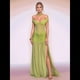 thumbnail image 4 of Vestido de Dama de con Escote en V, Plisado, de , 2025, con Hombros Descubiertos, Fluido, Formal, de Noche, para Invitada de Boda con Abertura Verde M, 4 of 9