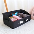 thumbnail image 2 of Didog Personalised Dog Storage Box Pet Toy Basket Bin Home Organizer Print Name with Handle, 2 of 6