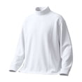 thumbnail image 7 of LODIENY Big and Tall (M-5XL) Mock Neck Undershirt for Men Long Sleeve Knit Thermal Base Layer Tops Relaxed Fit Basic Fall Winter Clothing White M, 7 of 7