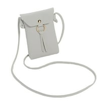Moocorvic Small Crossbody Bags for Women Mini Phone Purses with Crossbody Strap and Leather Wallet,Gray