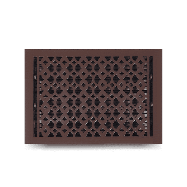 Cast Iron Floor Vent Register 10″ x 14″ – Heavy-Duty Tudor Mushroom Design, Handcrafted Rust-Free Air Vent Cover with Adjustable Damper – Powder Coated Repaintable for Floors & Walls