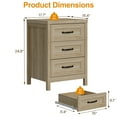 thumbnail image 3 of May in Color Natural 3-Drawer Nightstand, Modern Wood Bedside Table, Small Dresser for Bedroom, Accent Chest for Living Room, Entryway & Hallway Closet Storage, 3 of 8
