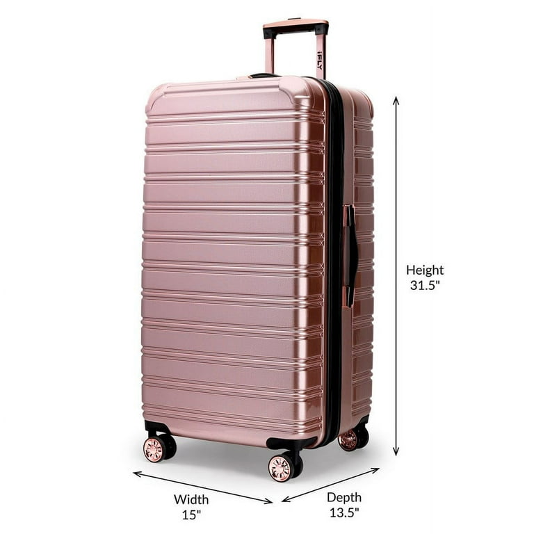 iFLY Hardside Fibertech Carry Suitcase, Large Checked Luggage, 80