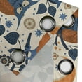 thumbnail image 4 of Ambesonne Nature Grommet Curtain, Bohemian Owls Crescent Moon, 50"x120", Cinnamon Sea Blue and Ivory, 4 of 5