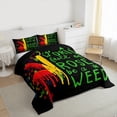 thumbnail image 3 of Feelyou Splatter Leaf Child Full Size Comforter Sets, Autumn Plant Botanical Bedding Comforter Set, Positive Thoughts Reversible Bedding Sets, Microfiber Bedroom Decor, 3pcs, 3 of 8