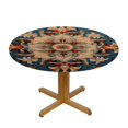 thumbnail image 3 of Nawypu Bohemian Mandala Round Fitted Tablecloth with Elastic Edge  Fitted Table Cloth for Round Table Circular Table Cover Waterproof Wipeable Round Elastic Table Cloth, 3 of 7