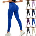 thumbnail image 2 of Anti Cellulite 3D Leggings for Women Butt Lifting Tummy Control High Waisted Compression Resistance Band Yoga Pants Royal Blue M, 2 of 4