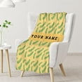 thumbnail image 2 of LHSHID Personalized Pickle Blanket Gifts with Name Text Funny Throw Blanket for Adults Kids Lightweight Plush Soft Cozy Warm Flannel Blankets for Bed Couch, 2 of 8