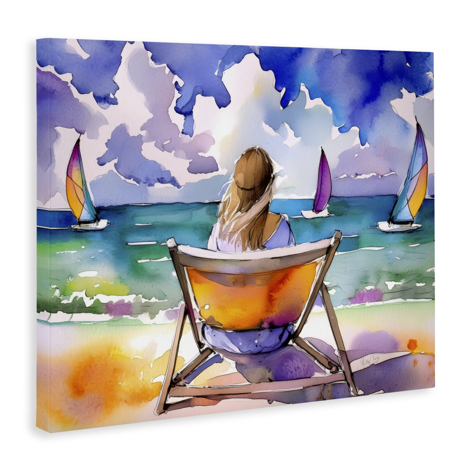 Stupell Industries Front Row to Paradise Canvas Wall Art, design by Shelly Craig