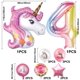 thumbnail image 2 of Liangnv Globos de Unicornio Decoraciones para Fiestas de cumpleaños para niñas 4ta Fiesta, 43" Rosa Gran Unicornio Degradado Jumbo número "4" Ramo de Globos de Aluminio, Femenino, 2 of 5