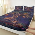 thumbnail image 3 of Castle Fairy Kawaii Magical Mushroom Twin Sheet Sets 3pcs for Child Teenagers,Chic Floral Tree Twin Fitted Sheet Microfiber,Cartoon Fairy Tale Plants Breathable Flat Sheet,Luxury Bedroom Decor, 3 of 7