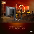 thumbnail image 3 of AOC C24G1A-B 24" Full HD (1920x1080) 144Hz 1ms Curved LED FreeSync Monitor, Black, 3 of 8