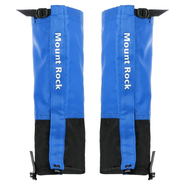 Unique Bargains Cache-Jambes, Couvre-Chaussures Imperméables Ajustables pour Bottes de Neige, Bleu, G