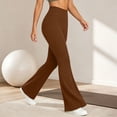 thumbnail image 6 of KICILVS Flare Leggings For Women High Waist Yoga Pants with Pockets Soft Stretch Pants for Workout and Daily Wear Brown, 6 of 9
