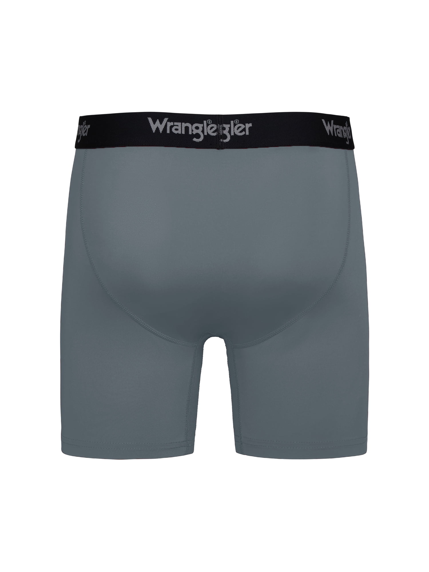 Wrangler Cool Carpenter 6" Boxer Briefs Men's Underwear, 3XL, Black/Duffle Green/Charcoal, 3-Pack