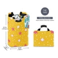 thumbnail image 2 of Yayeee Freestanding Laundry Hamper with Handle Collapsible Large Storage Basket for Clothes, White Stars, 2 of 7