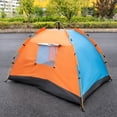 thumbnail image 4 of 2 Person Instant Camping Tent, Auto Setup Pop Up Tent for Camping, Hiking, Travel, Orange & Blue, 4 of 7