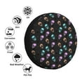 thumbnail image 4 of Yiaed purple cyan brown Skull Print Tire Wheel Cover, Waterproof Spare Tire Cover Fit for Jeep, Truck,Trailer, RV, SUV, Camper and Most Vehicle-14 inch, 4 of 6