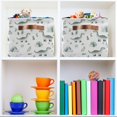 thumbnail image 6 of Yayeee Canvas Storage Basket with Handles for Shelves Fabric Bins Closet Organizer, Green Dinosaur Pattern, 6 of 8