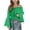 Green, variant on TAmten Girls Blouse Trumpet Sleeve Tops Summer Trendy Solid Boho Tunic Shirts Off Shoulder Size 9-10 Years