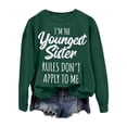 thumbnail image 4 of XINXIAOO Women Sweatshirts Sweat Shirts Women Long Sleeve Womens Pullovers Green Sweatshirt Fall Clothing Women Clothing, 4 of 5